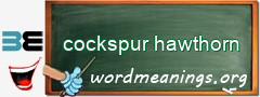 WordMeaning blackboard for cockspur hawthorn